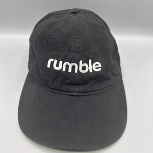 Rumble Hat Men Black Embroidered Apollo Strap Back Cap